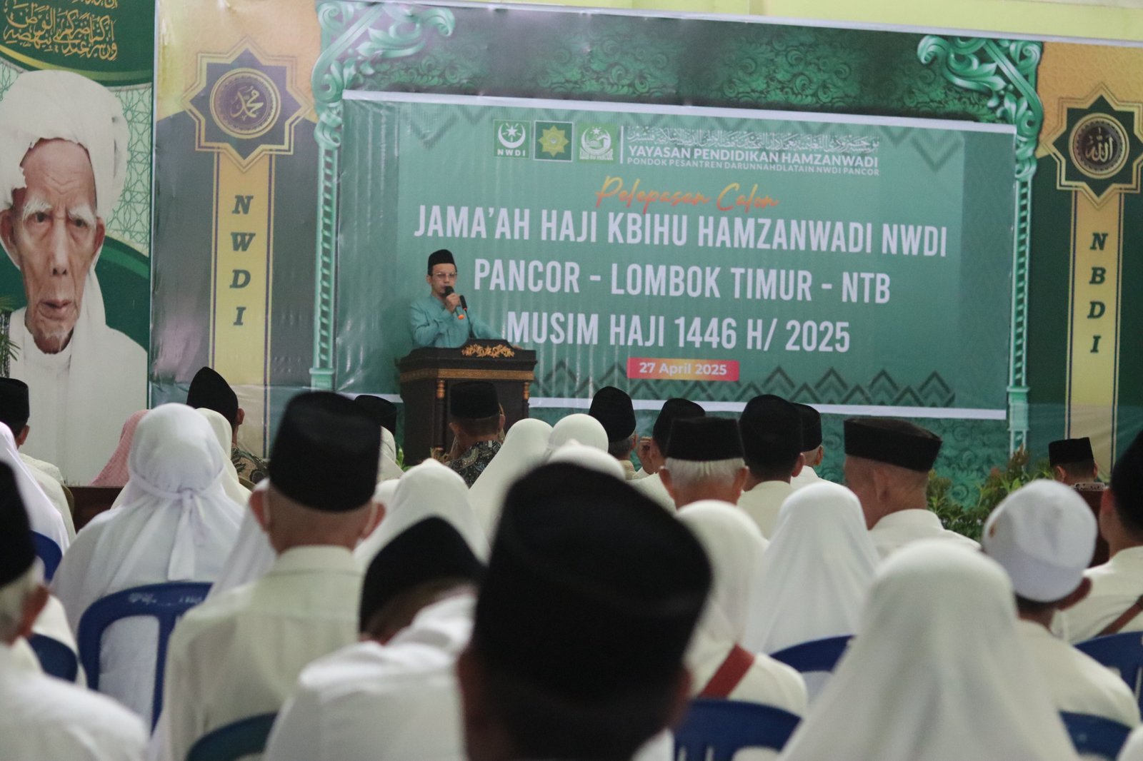 Pelepasan Calon Jamaah Haji KBIHU Hamzanwadi NWDI Pancor, Lombok Timur NTB – Musim Haji 1446 H / 2025