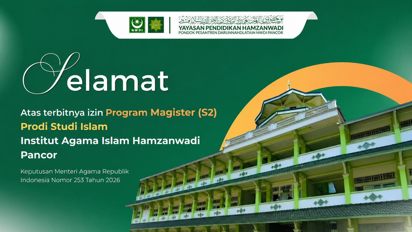 IAI Hamzanwadi Pancor Resmi Buka Program Magister (S2) Studi Islam